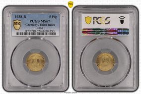 1938-B 5 Pfg J-363 MS67