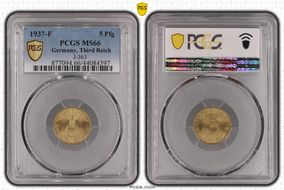 1937-F 5 Pfg J-363 MS66