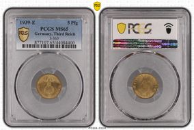 1939-E 5 Pfg J-363 MS65