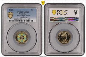 2020 $2 Paralympic Team Set to Soar - Colorized MS68