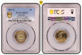 2017-C $2 Lest We Forget Colorized MS67