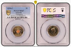 2020-C $2 Firefighters Colorized MS67