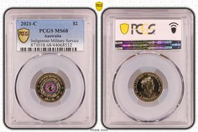 2021-C $2 Indigenous Military Service Colorized MS68