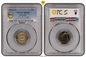 2017-C $2 Lest We Forget Colorized MS68