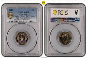 2021 $2 Wiggles - Henry the Octopus 30th Ann. Colorized MS65