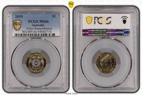 2019 $2 Police Remembrance Colorized MS66