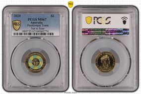 2020 $2 Paralympic Team Set to Soar - Colorized MS67