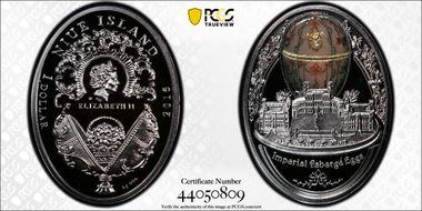 2015-MW $1 Gatchina Palace Faberge Egg PR69CAM