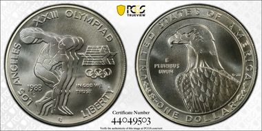 1983-D $1 Olympic MS70