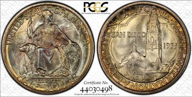 1935-S 50C San Diego MS67+