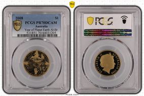 2008 $1 Year of Planet Earth Al-Br PR70DCAM