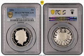 2006 50C KM-821 Ag Round PR70DCAM
