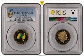 2003 $1 Volunteers Colorized PR69DCAM