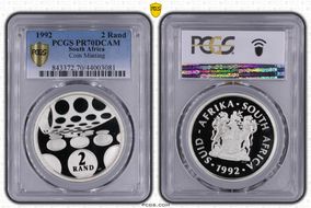 1992 2 Rand Coin Minting PR70DCAM