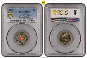 2018 $2 Lest We Forget Eternal Flame Colorized MS67