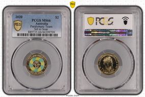 2020 $2 Paralympic Team Set to Soar - Colorized MS66