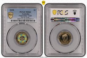 2020 $2 Paralympic Team Set to Soar - Colorized MS66