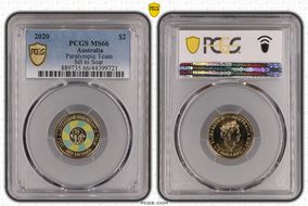 2020 $2 Paralympic Team Set to Soar - Colorized MS66