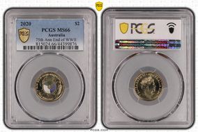 2020 $2 75th Ann End of WWII Colorized MS66