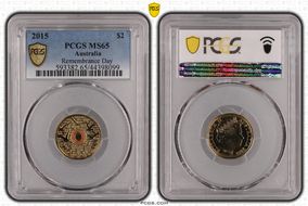 2015 $2 Remembrance Day Colorized In Flanders Fields MS65