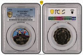 2021 30C Wiggles - Dancing 30th Anniversary Colorized MS67