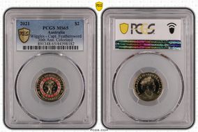 2021 $2 Wiggles - Capt. Feathersword 30th Ann. Colorized MS65