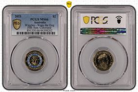 2021 $2 Wiggles - Wags the Dog 30th Ann. Colorized MS66