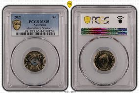 2021 $2 Ambulance Service Colorized MS65