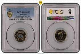 2021 $2 Ambulance Service Colorized MS65