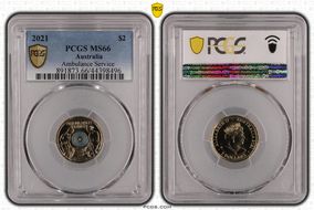 2021 $2 Ambulance Service Colorized MS66