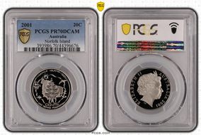 2001 20C Norfolk Island PR70DCAM