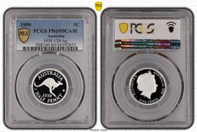 1999 5C 1939 1/2d Ag PR69DCAM