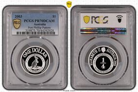 2003 $1 Port Phillip Pattern PR70DCAM