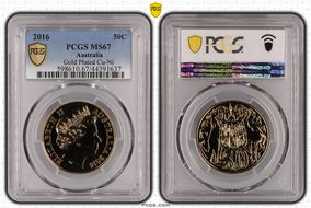 2016 50C Gilt Cu-Ni MS67