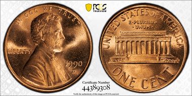 1990-D 1C MS68RD