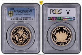 1992 Protea Coinage Centennial PR70DCAM