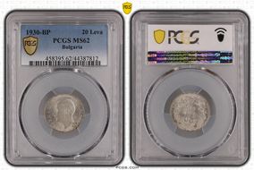 1930-BP 20 Leva KM-41  Ag MS62