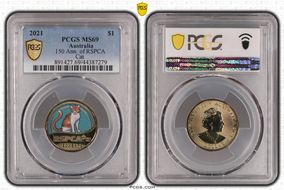 2021 $1 150 Ann. of RSPCA Cat MS69