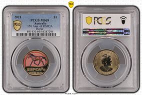 2021 $1 150 Ann. of RSPCA Horse MS69