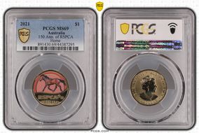 2021 $1 150 Ann. of RSPCA Horse MS69