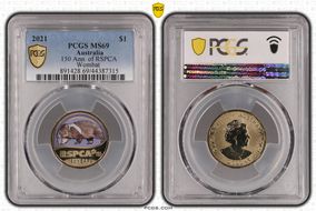 2021 $1 150 Ann. of RSPCA Wombat MS69