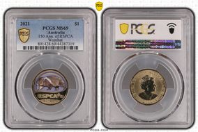 2021 $1 150 Ann. of RSPCA Wombat MS69