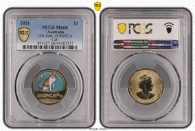 2021 $1 150 Ann. of RSPCA Cat MS68