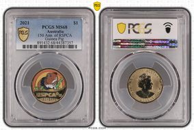 2021 $1 150 Ann. of RSPCA Guinea Pig MS68