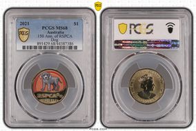 2021 $1 150 Ann. of RSPCA Dog MS68