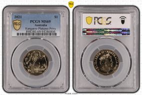 2021 $1 Mob of Roos - Platypus Privy MS69