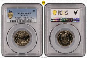 2021 $1 Mob of Roos - Platypus Privy MS68