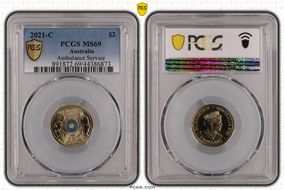 2021-C $2 Ambulance Service Colorized MS69