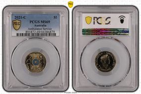 2021-C $2 Ambulance Service Colorized MS69