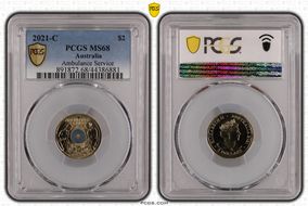 2021-C $2 Ambulance Service Colorized MS68